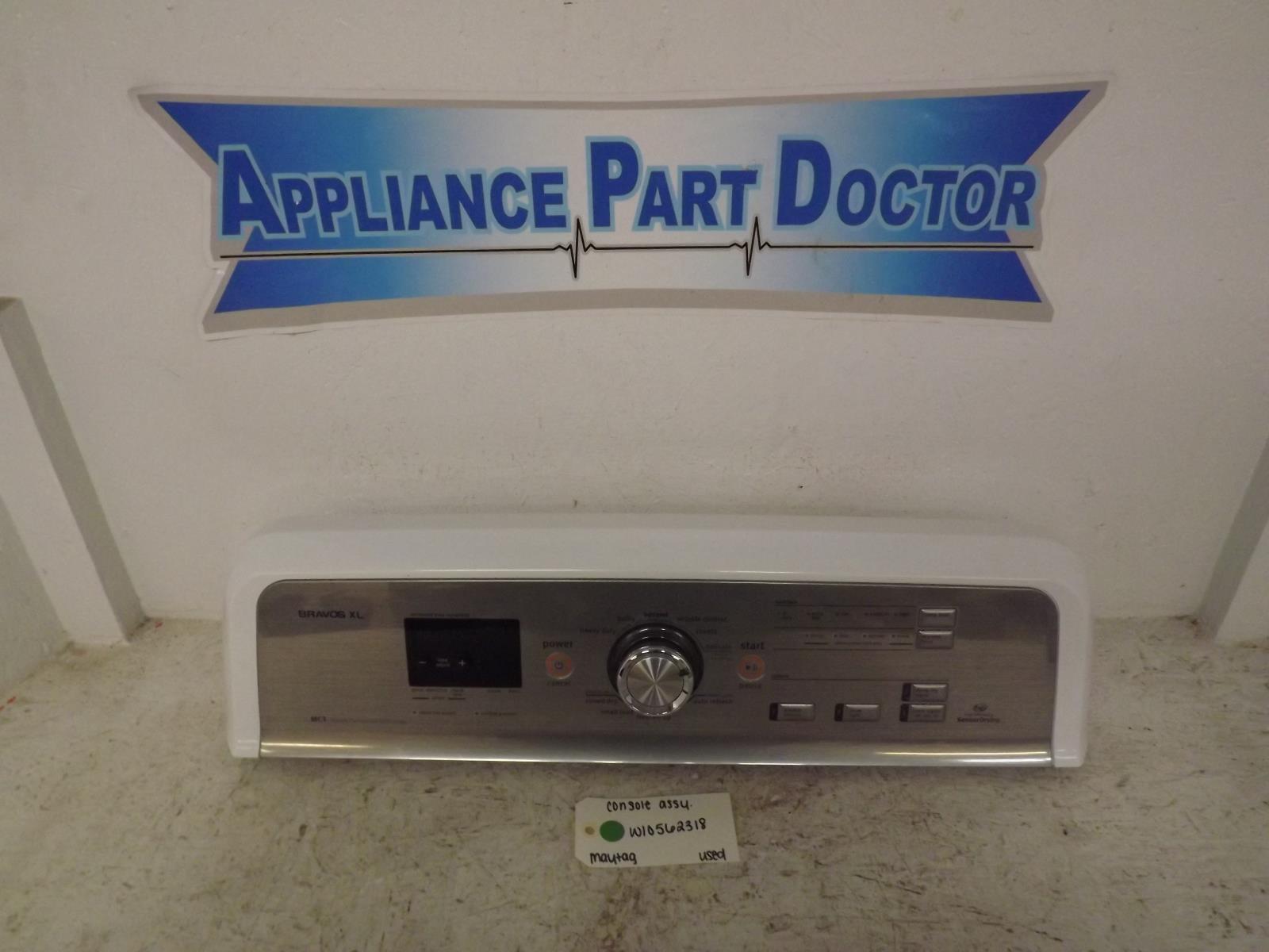 Maytag Dryer W10562318 Console Assembly Used Maytag Dryer W10562318 Console Assembly Used